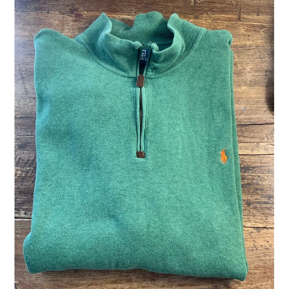 Polo‎ Ralph Lauren Men's Green 1/4 zip size 3XB